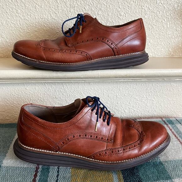 Cole Haan Men\'s Original Grand Shortwing Oxford Shoes Size 8.5 Brown main image 5
